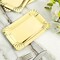 10 Gold 6" Rectangular Mini Paper Serving Trays Scalloped Design Party Supplies